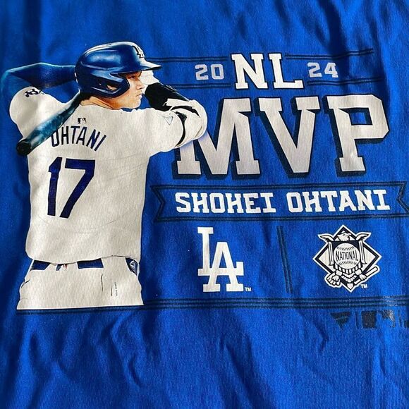 NWT LA Dodgers Shohei Ohtani MVP Blue Tee - Size Adult Small - Picture 2 of 6